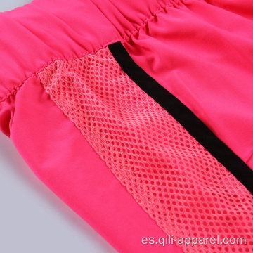 Pantalones cortos de playa de natación con tablero elástico transpirable de color sólido